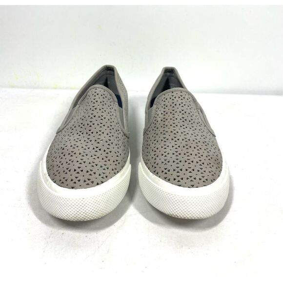 Sperry Top Sider Gray Seaside Perforated Casual Slip On Flats Loafer Women 7.5 - Picture 2 of 6